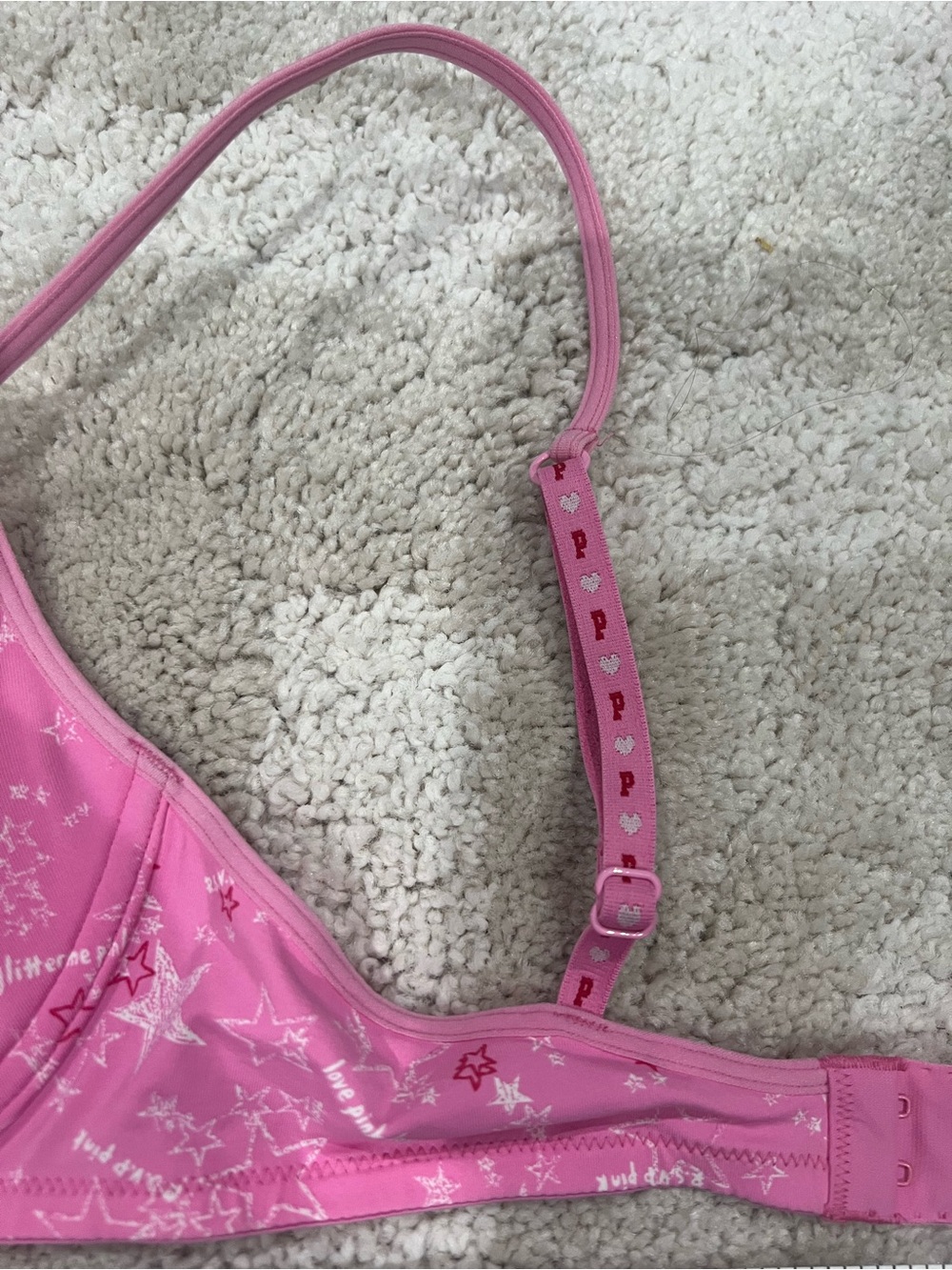 Pink Star-Print T-Shirt Bra - Picture 6 of 7